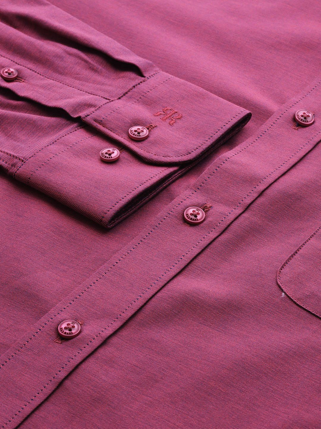 Raymond Men Pink Slim Fit Opaque Formal Shirt - Image 3