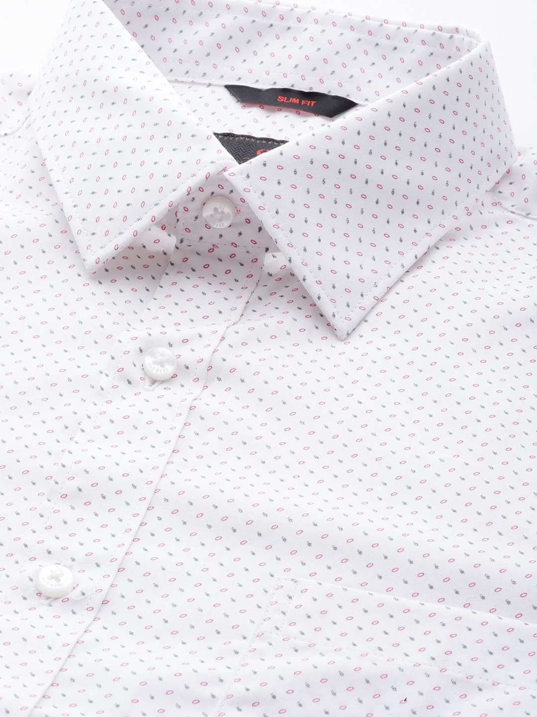 Raymond Men Pure Cotton Micro Ditsy Slim Fit Formal Shirt - Image 2