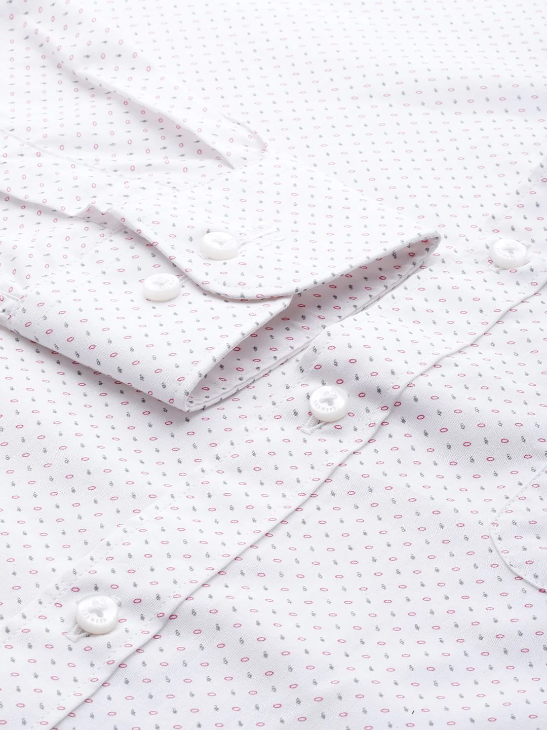 Raymond Men Pure Cotton Micro Ditsy Slim Fit Formal Shirt - Image 3