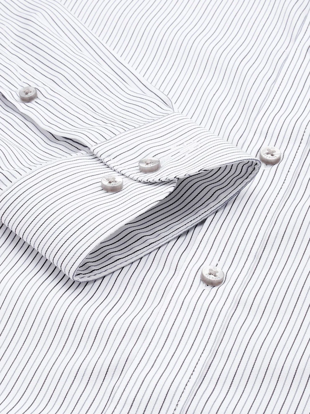 Raymond Men Pure Cotton Slim Fit Striped Formal Shirt - Image 3
