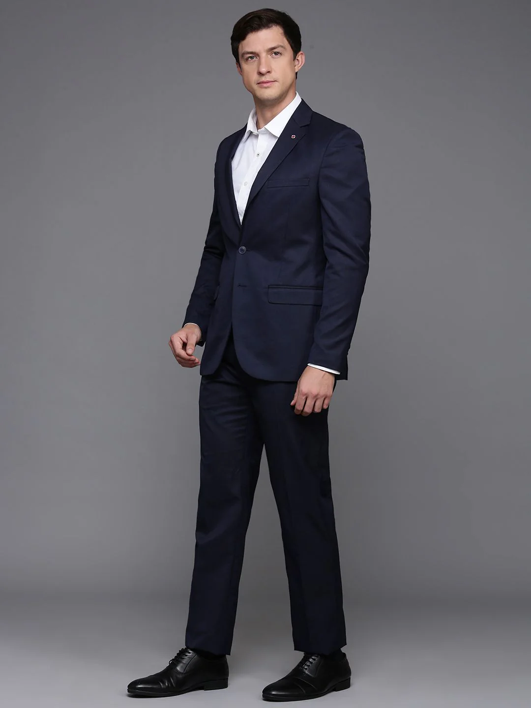 Raymond Men Self Design Single Breasted 2-Piece Formal Suit - Image 5