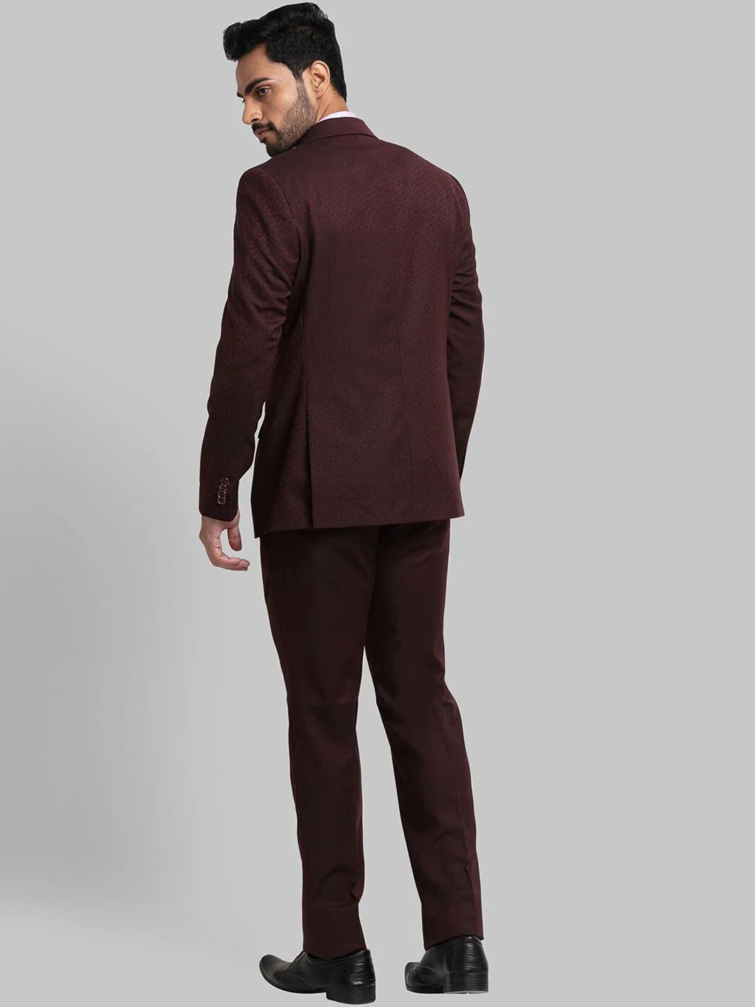 Raymond Men Self Design Single Breasted Two Piece Formal Suit - Image 4