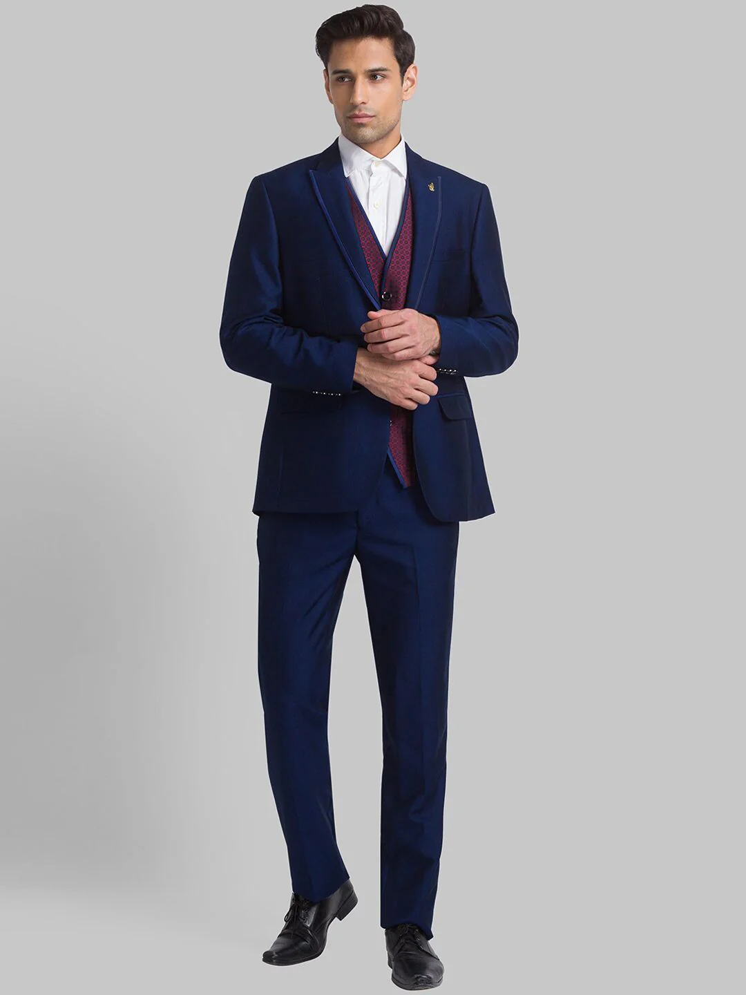 Raymond Men Single-Breasted Three-Piece Formal Suit - Image 6