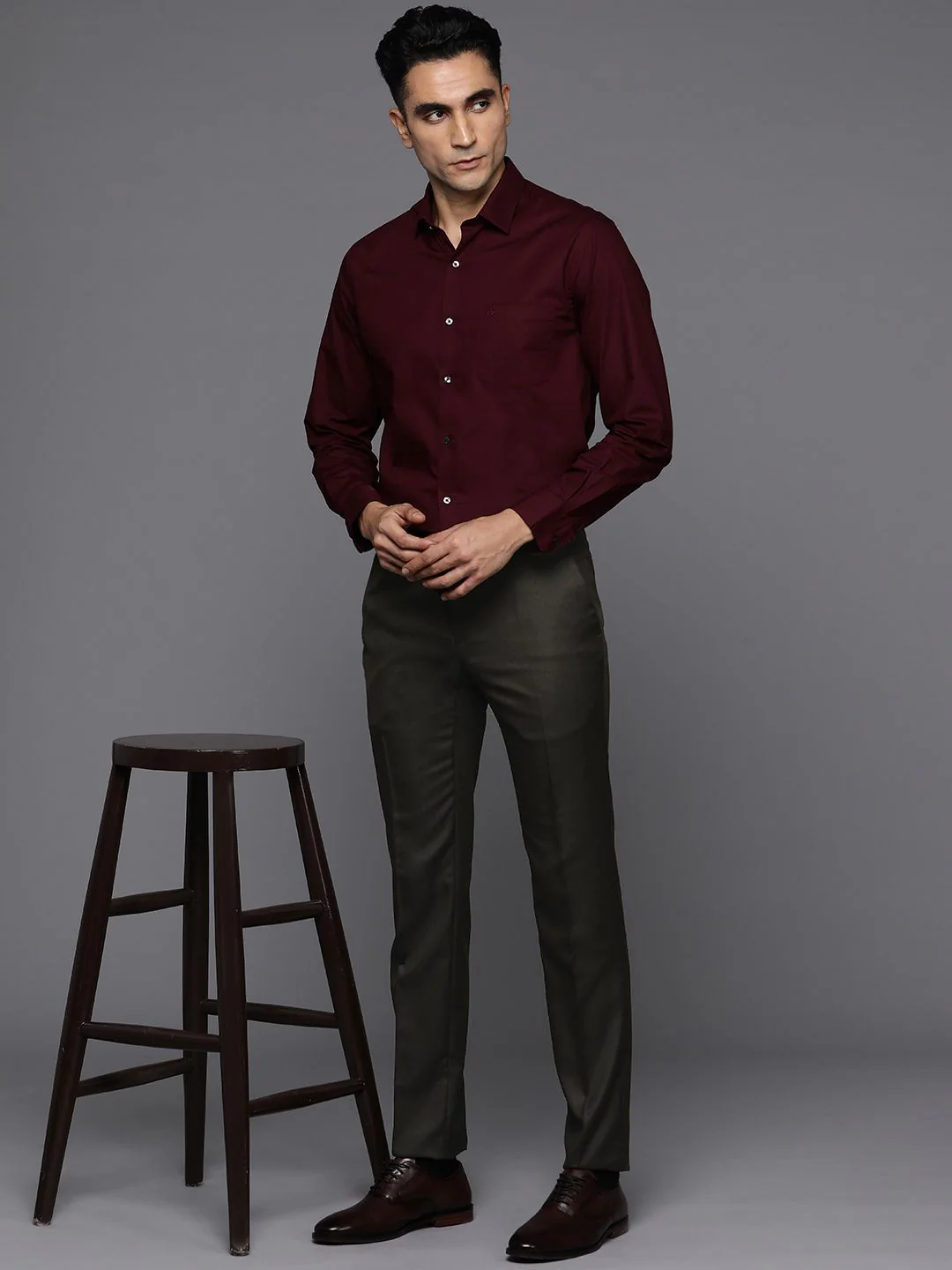 Raymond Men Slim Fit Formal Trousers - Image 5