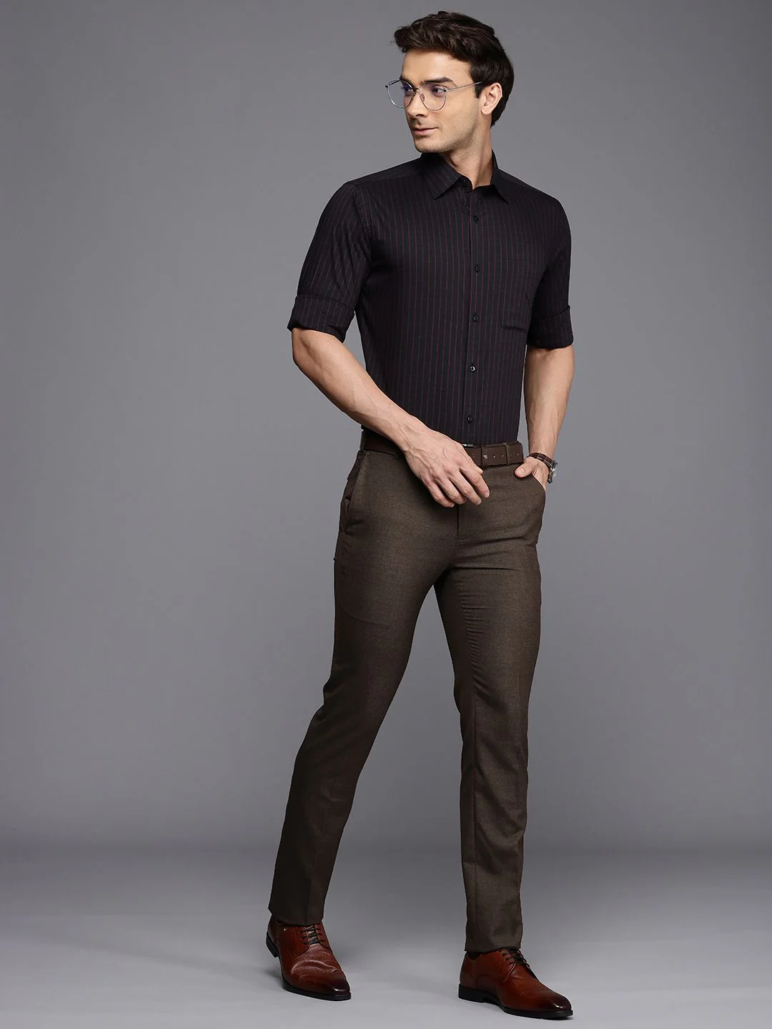 Raymond Men Slim Fit Formal Trousers - Image 5