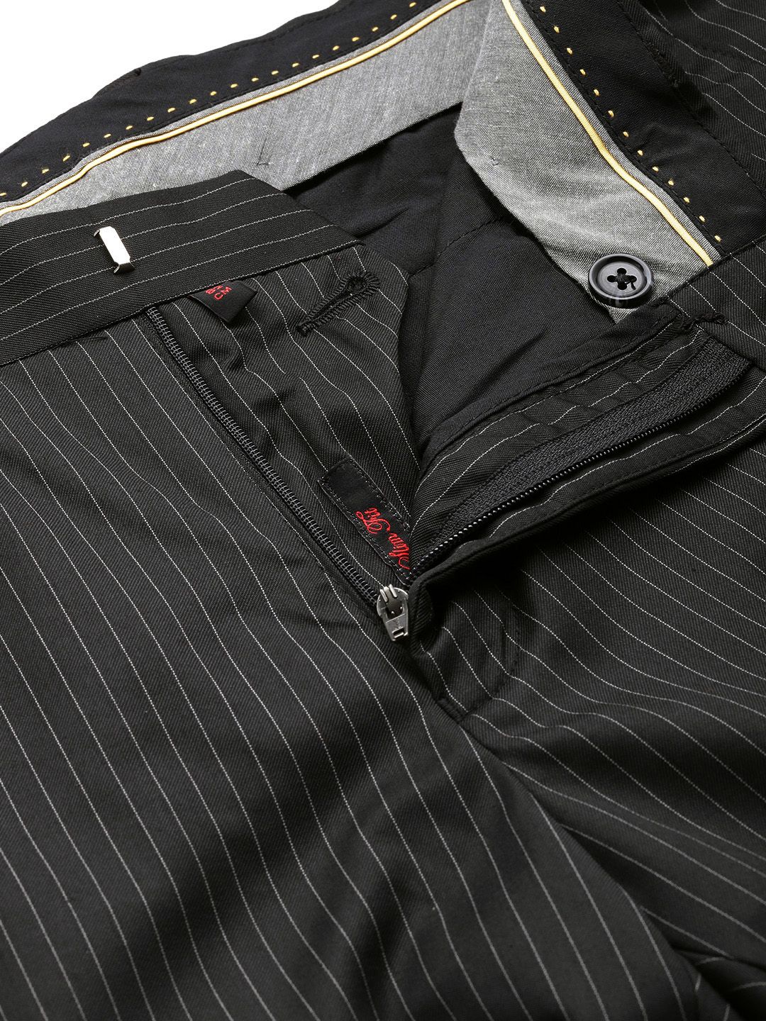 Raymond Men Striped Slim Fit Formal Trousers - Image 4