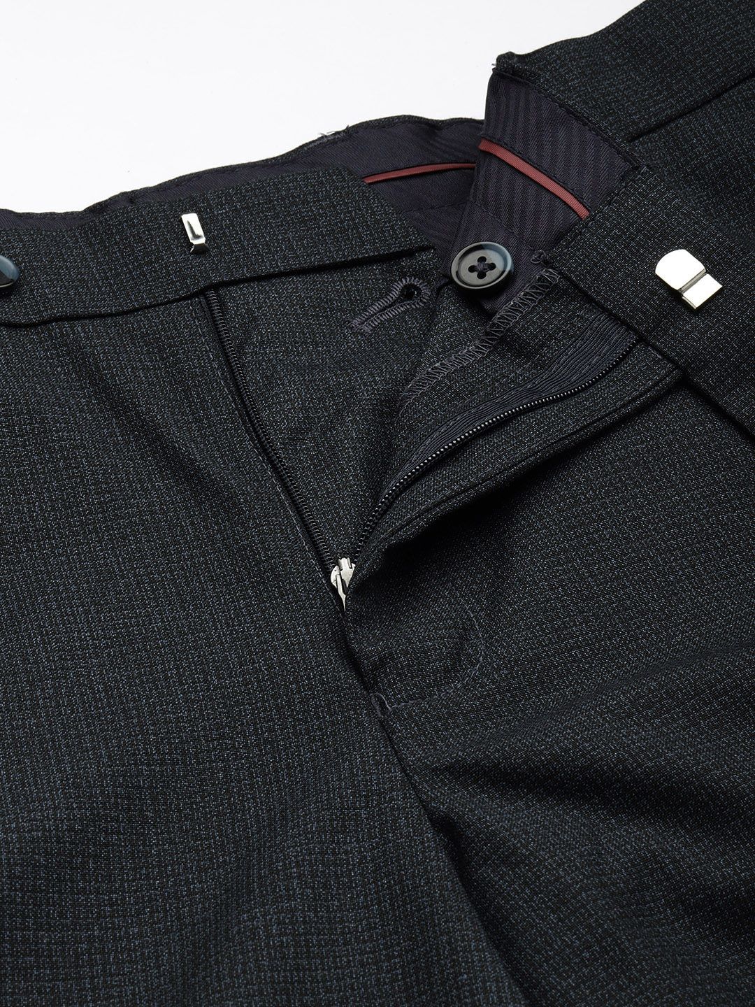 Raymond Men Textured Slim Fit Formal Trousers - Image 4