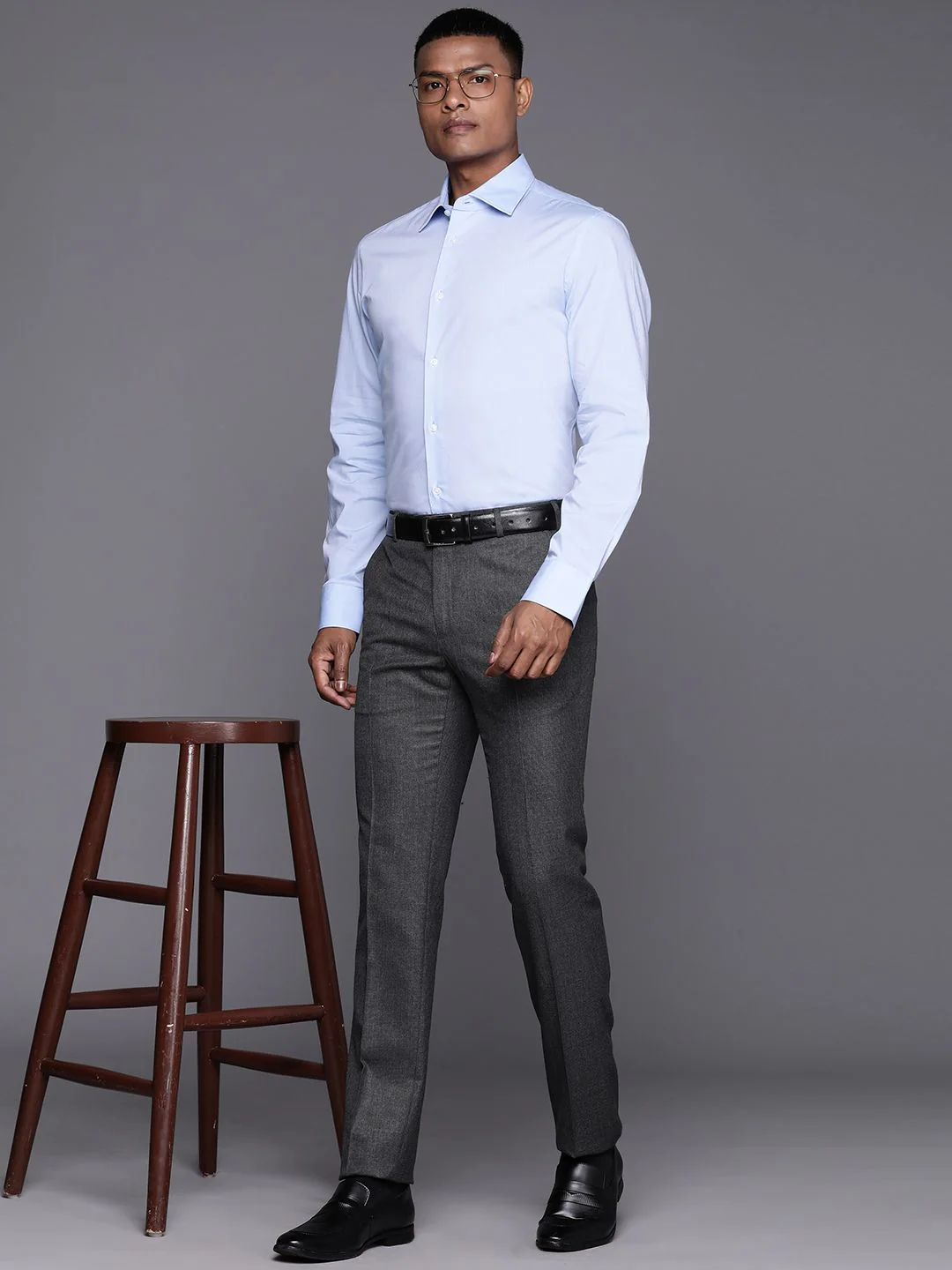 Raymond Men Textured Slim Fit Trousers - Image 5