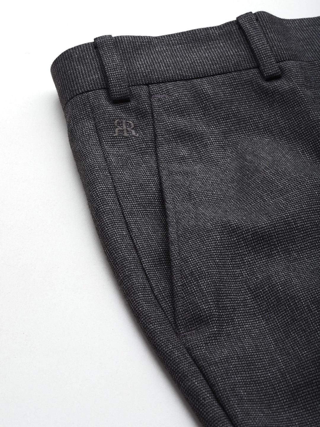 Raymond Men Textured Slim Fit Trousers - Image 6