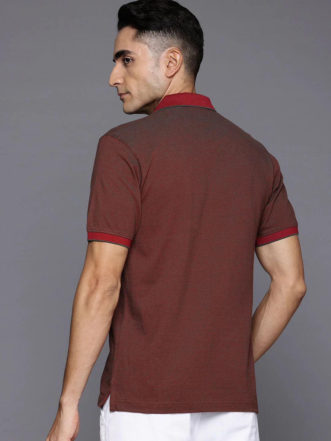 Raymond Modern Fit Pure Cotton Polo Collar T-shirt - Image 5