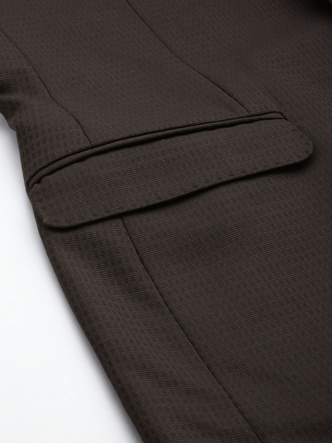 Raymond Notched Lapel Single Breasted Contemporary Fit Self Design Formal Blazers - Image 6