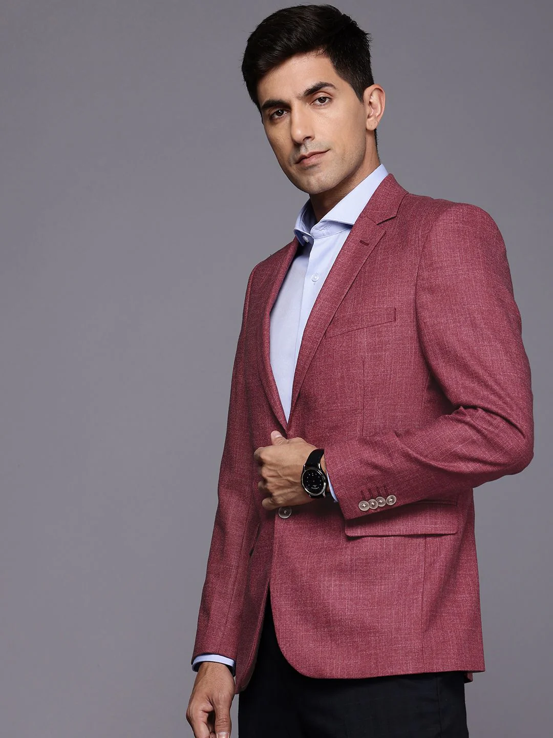 Raymond Notched Lapel Single-Breasted Formal Blazers - Image 3