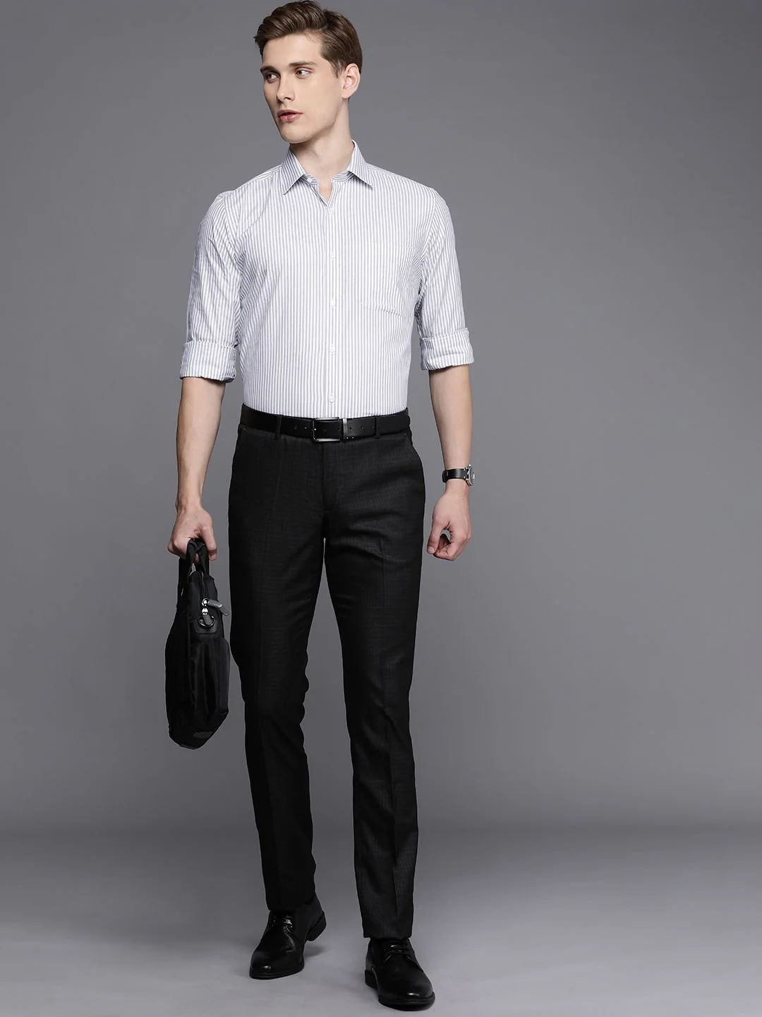 Raymond Opaque Striped Pure Cotton Formal Shirt - Image 6