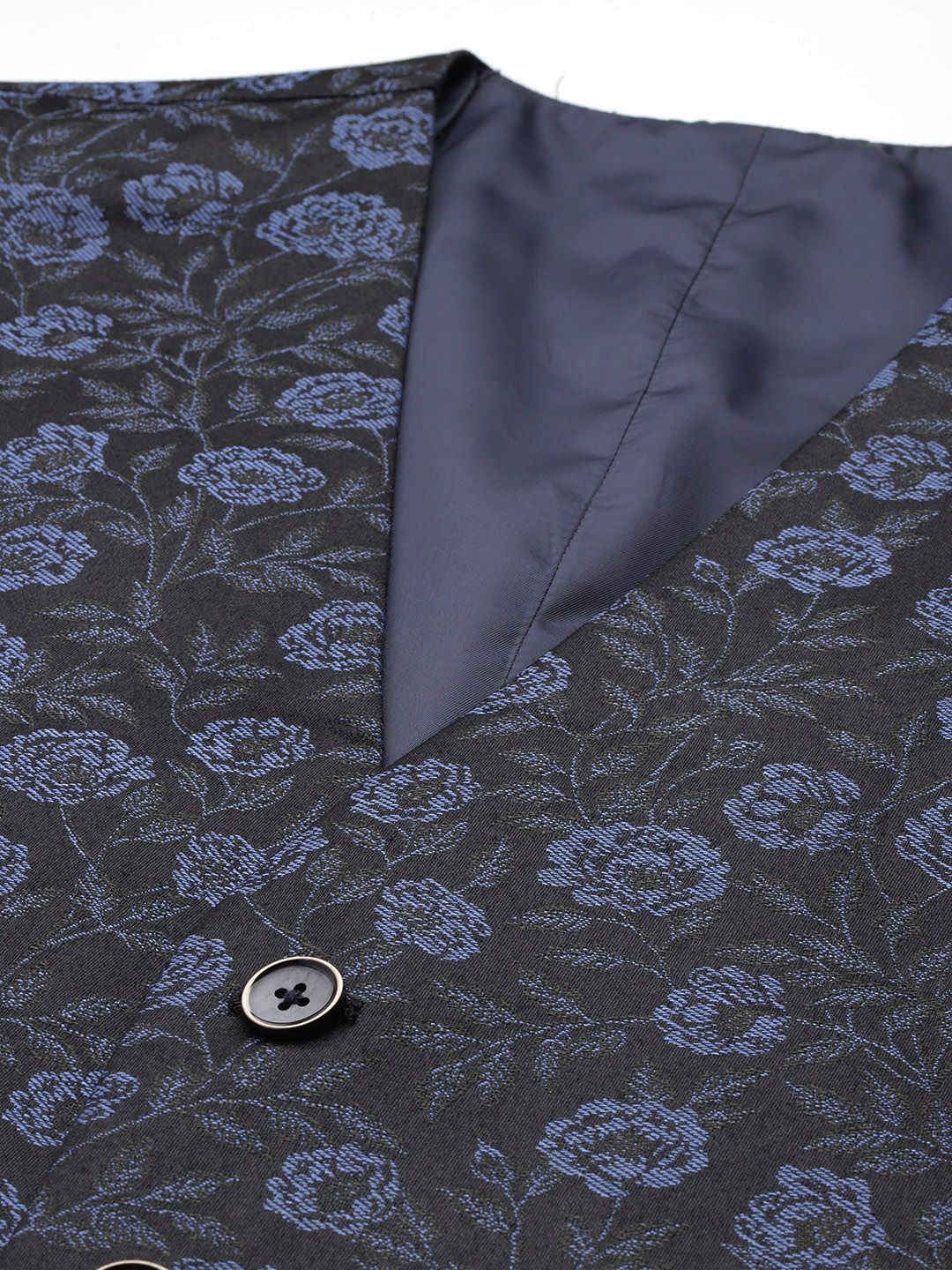 Raymond Party Blazer & Trouser With Woven Design Waistcoat - Image 7