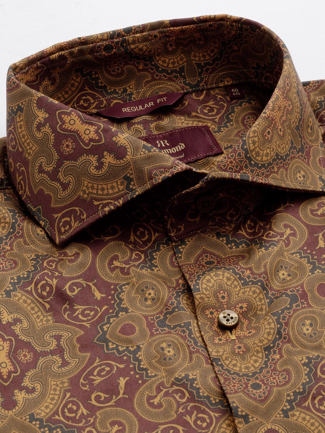 Raymond Pure Cotton Contemporary Fit Opaque Printed Formal Shirt - Image 2
