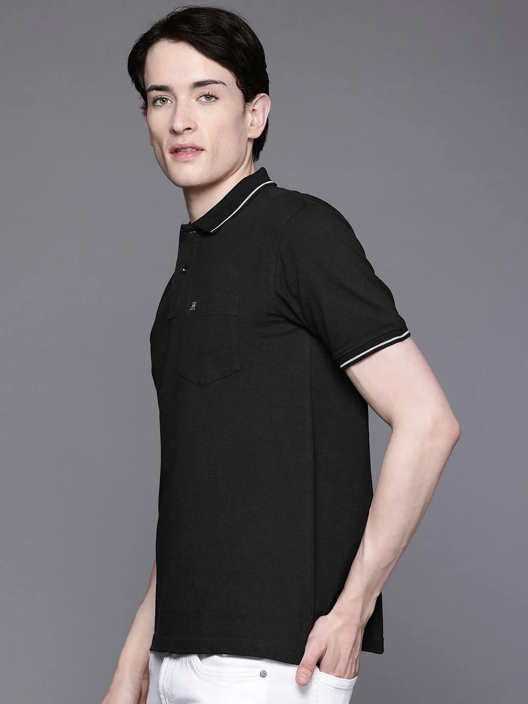 Raymond Pure Cotton Modern Fit Polo Collar T-shirt - Image 3