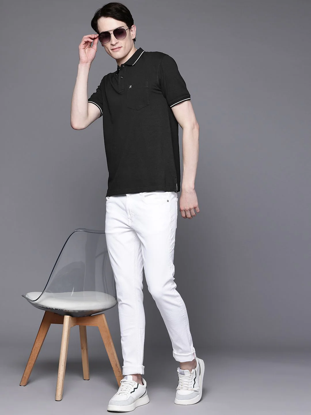 Raymond Pure Cotton Modern Fit Polo Collar T-shirt - Image 4