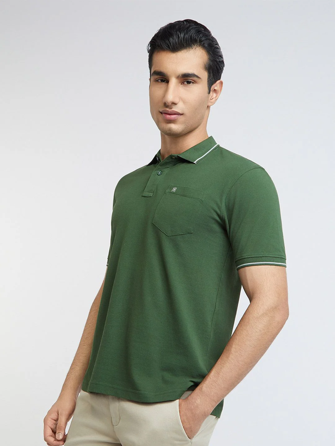 Raymond Pure Cotton Modern Fit Polo Collar T-shirt - Image 5