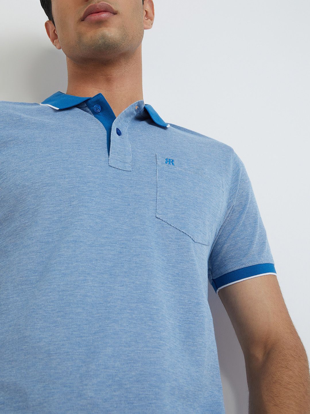 Raymond Pure Cotton Modern Fit Polo Collar T-shirt - Image 2