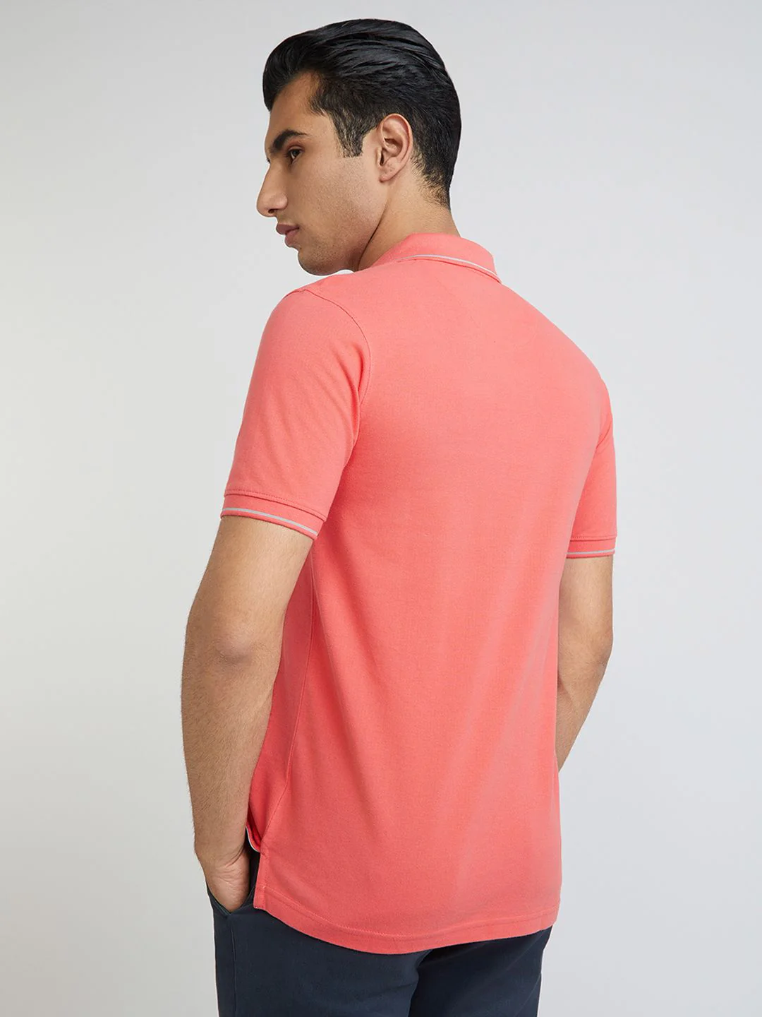 Raymond Pure Cotton Modern Fit Polo Collar T-shirt - Image 4