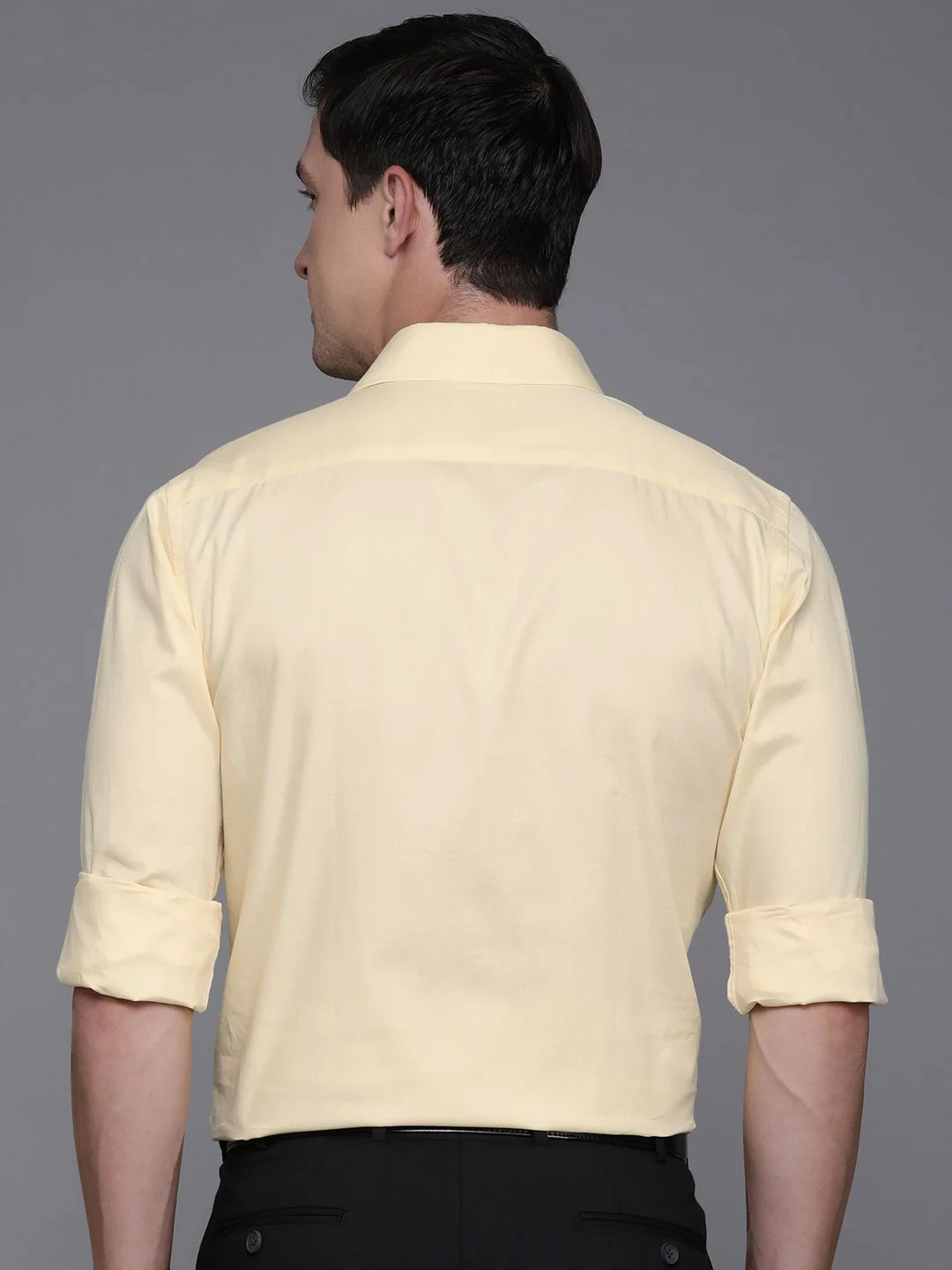 Raymond Pure Cotton Self Design Slim Fit Textured Formal Shirt - Image 4