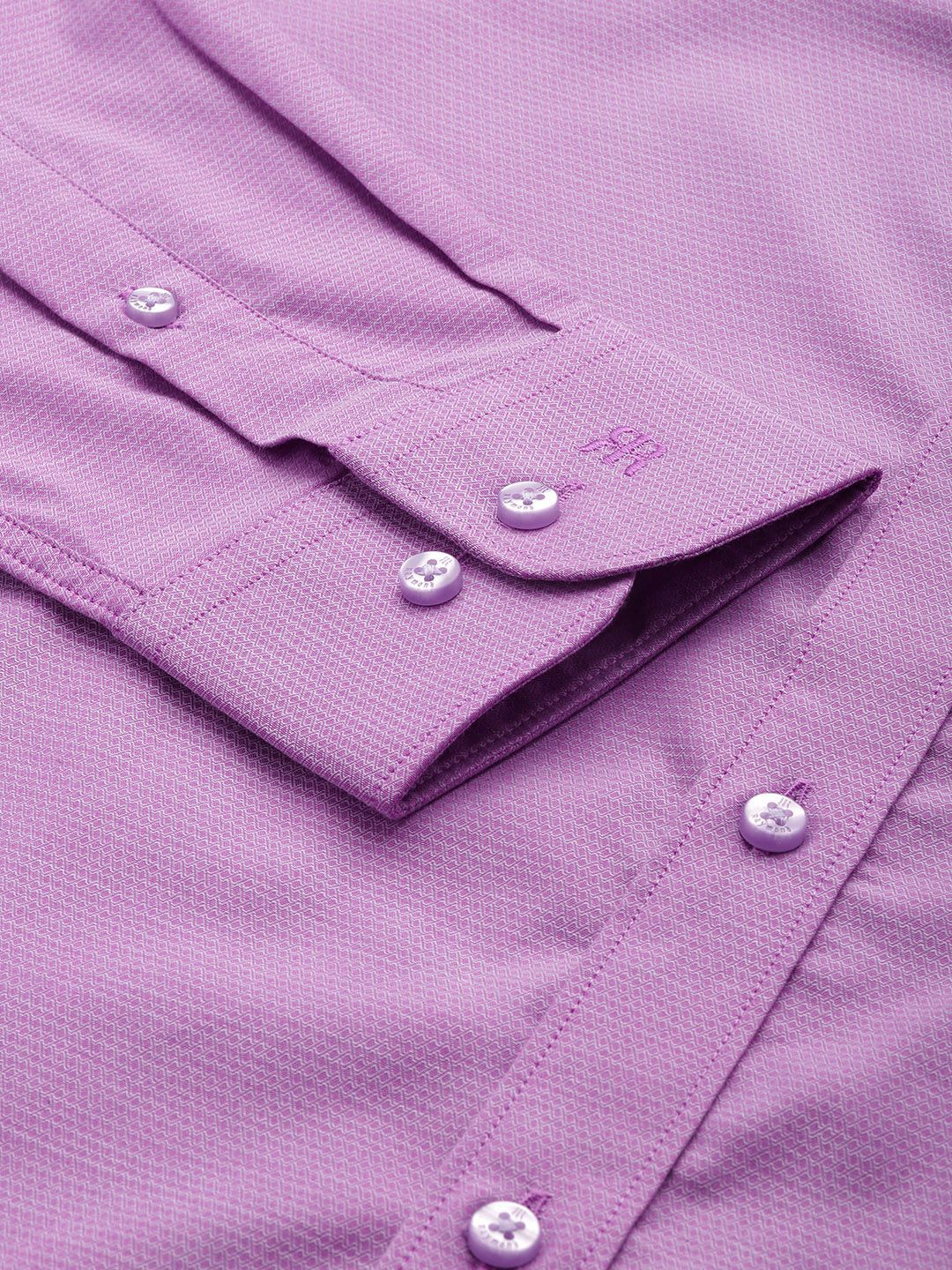Raymond Pure Cotton Self Design Slim Fit Textured Formal Shirt - Image 3