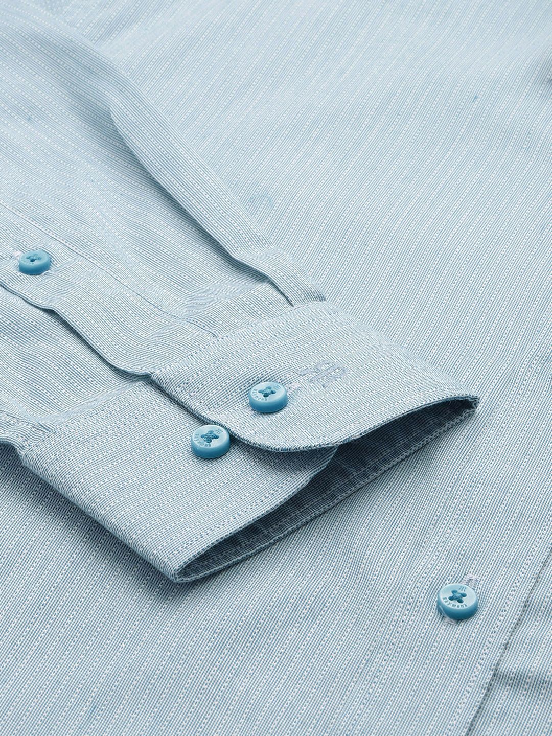 Raymond Pure Cotton Self Design Slim Fit Textured Formal Shirt - Image 3