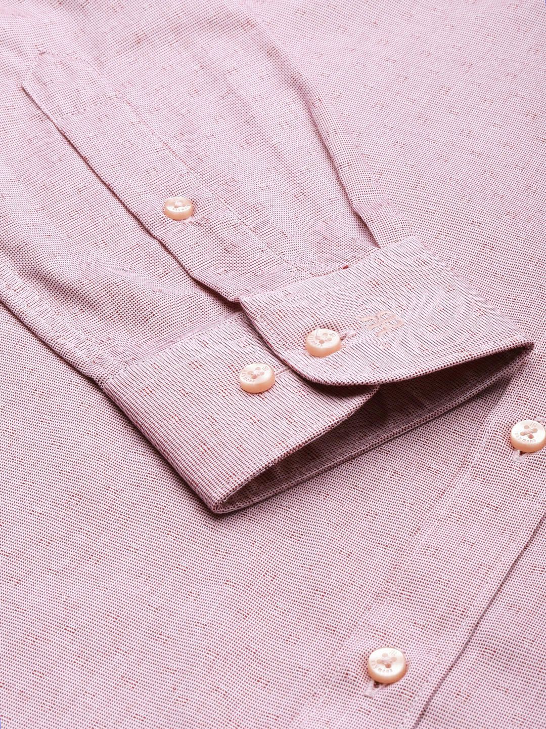 Raymond Pure Cotton Self Design Textured Slim Fit Formal Shirt - Image 3