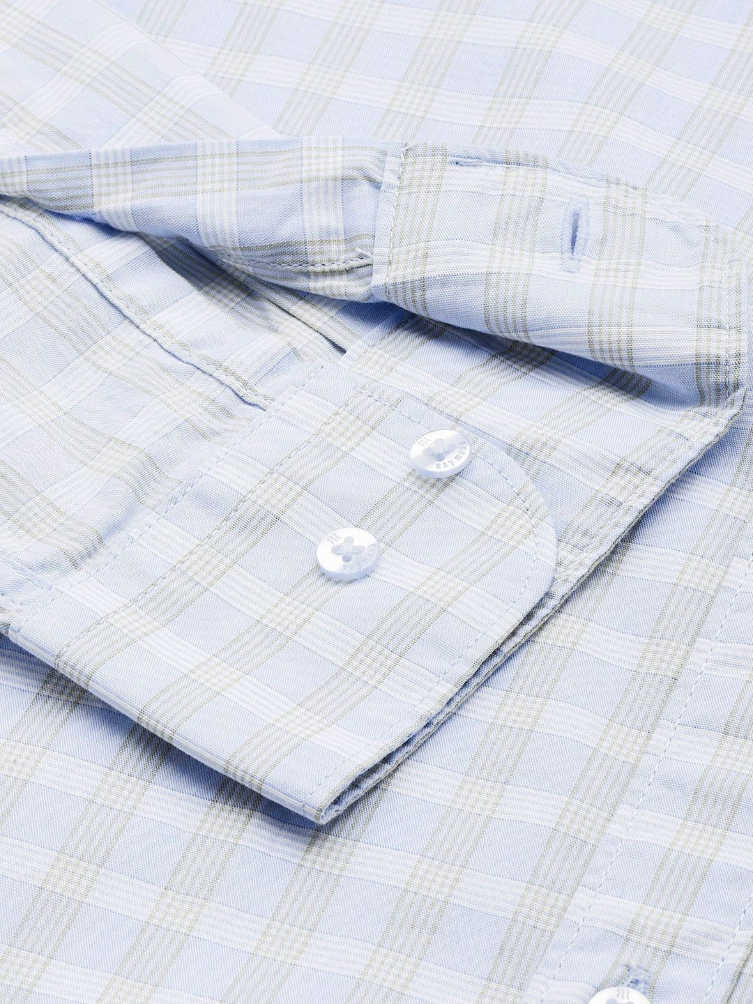 Raymond Pure Cotton Slim Fit Checked Casual Shirt - Image 3