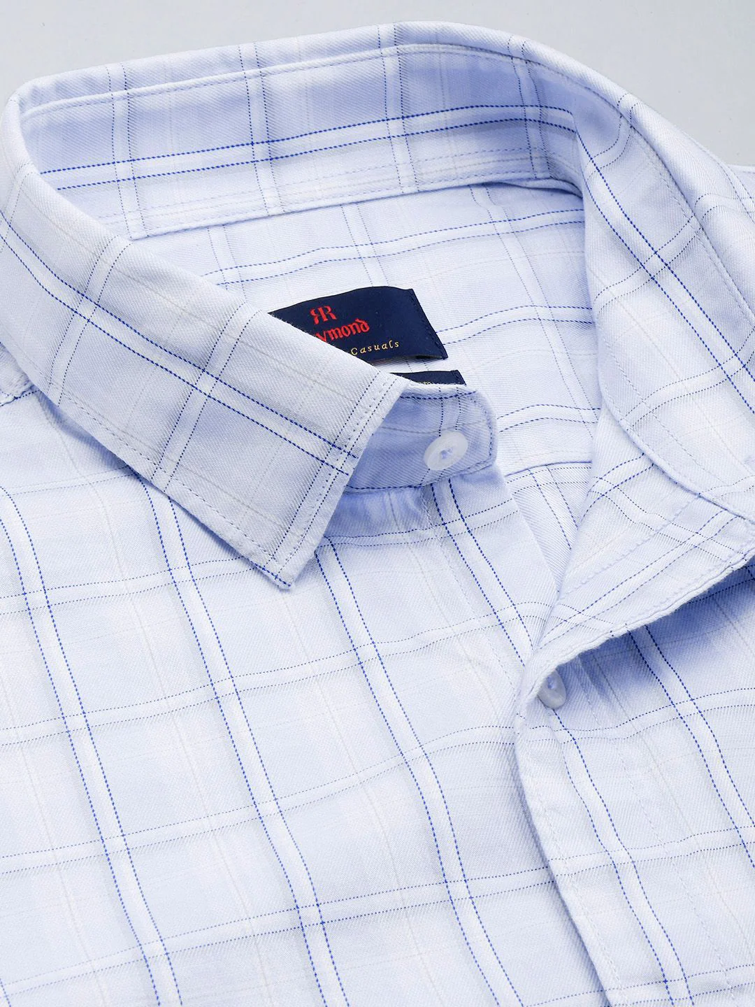Raymond Pure Cotton Slim Fit Checked Casual Shirt - Image 2