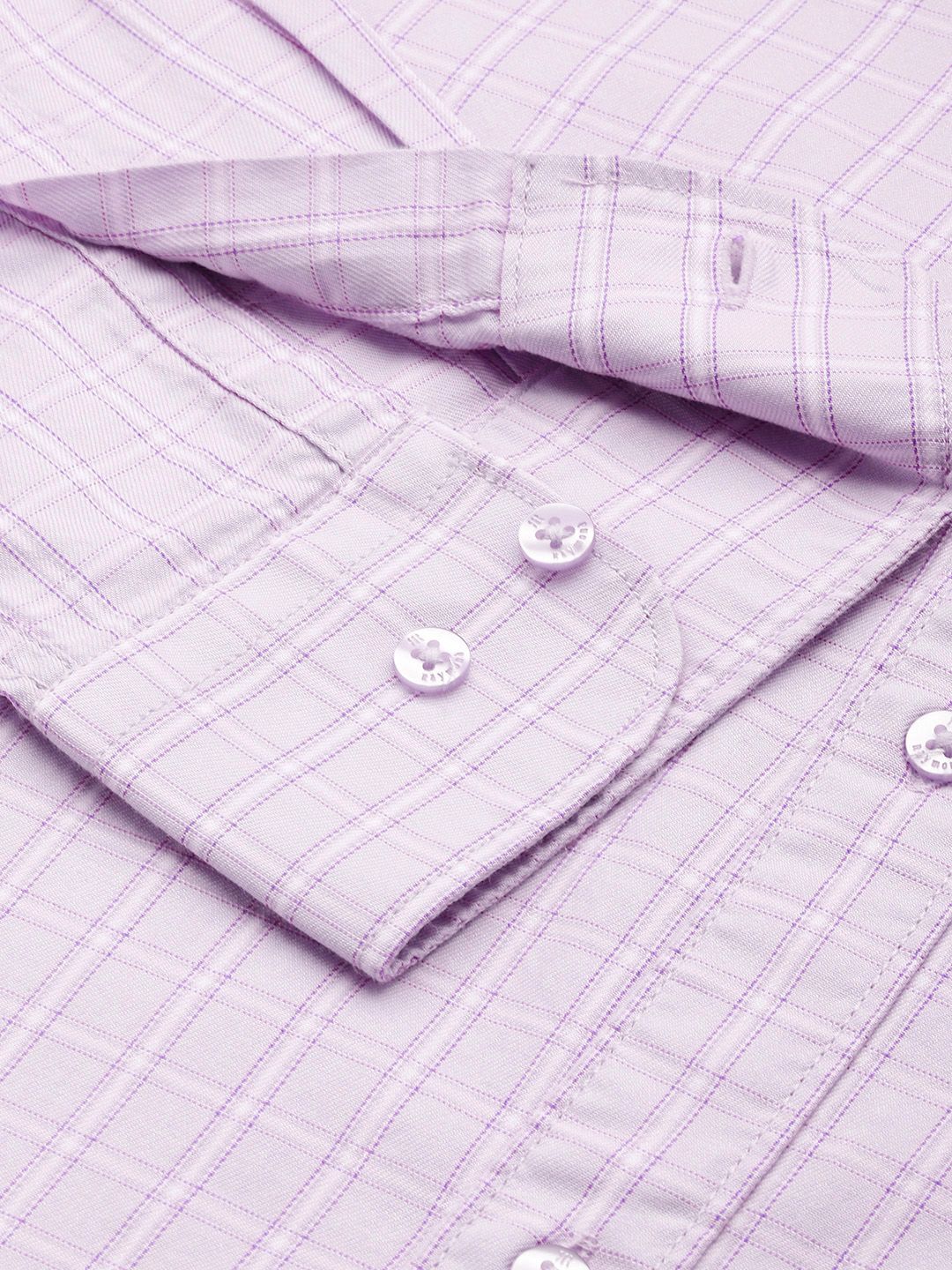 Raymond Pure Cotton Slim Fit Checked Casual Shirt - Image 3