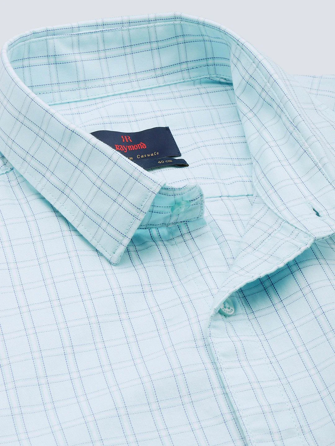 Raymond Pure Cotton Slim Fit Checked Casual Shirt - Image 2