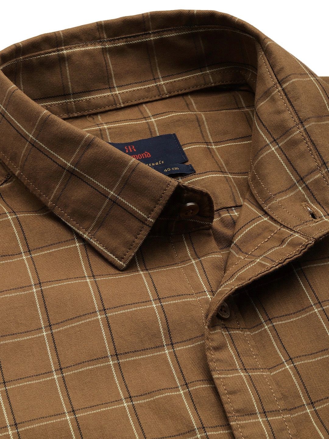 Raymond Pure Cotton Slim Fit Checked Casual Shirt - Image 2