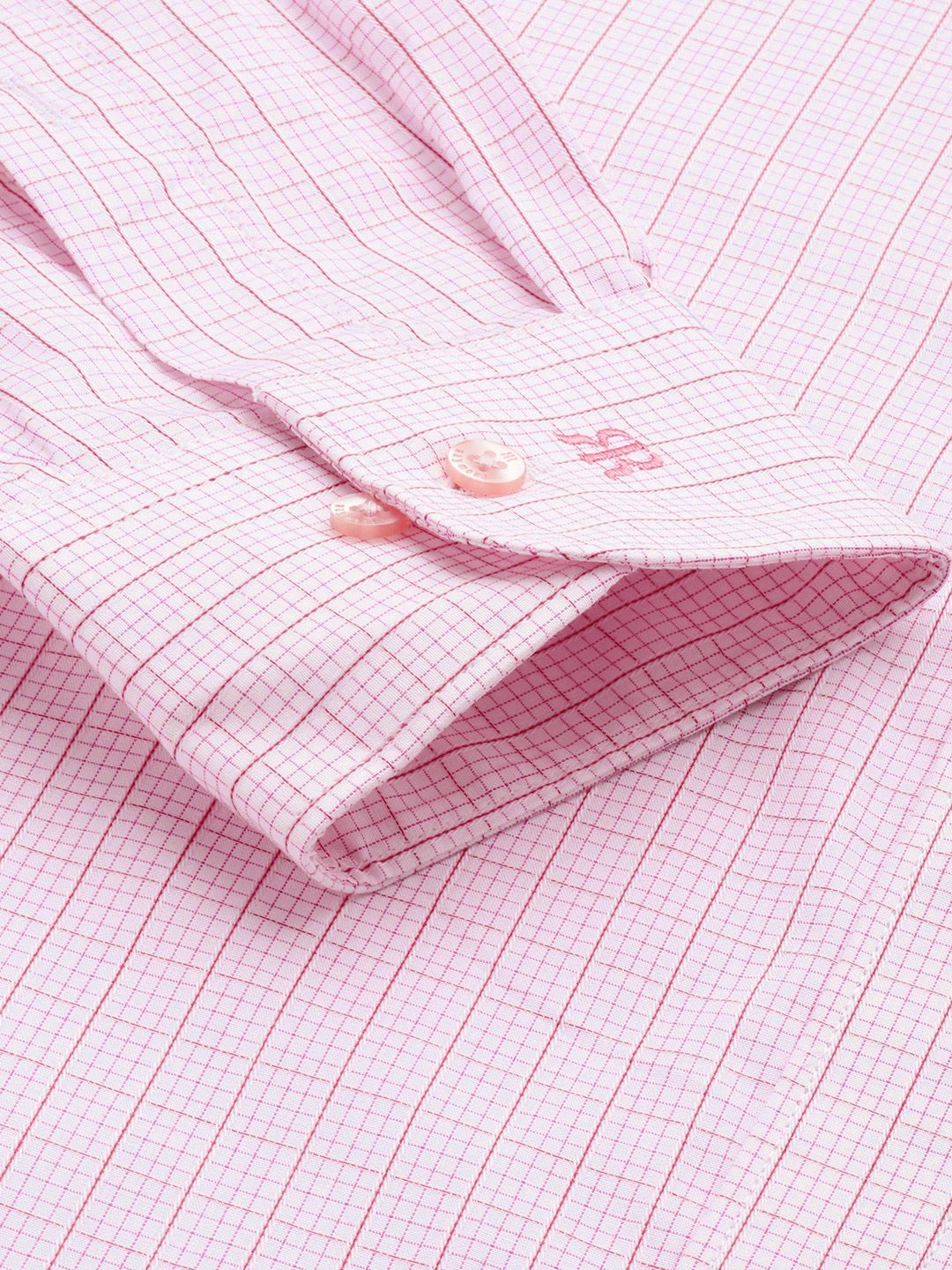 Raymond Pure Cotton Slim Fit Checked Formal Shirt - Image 3