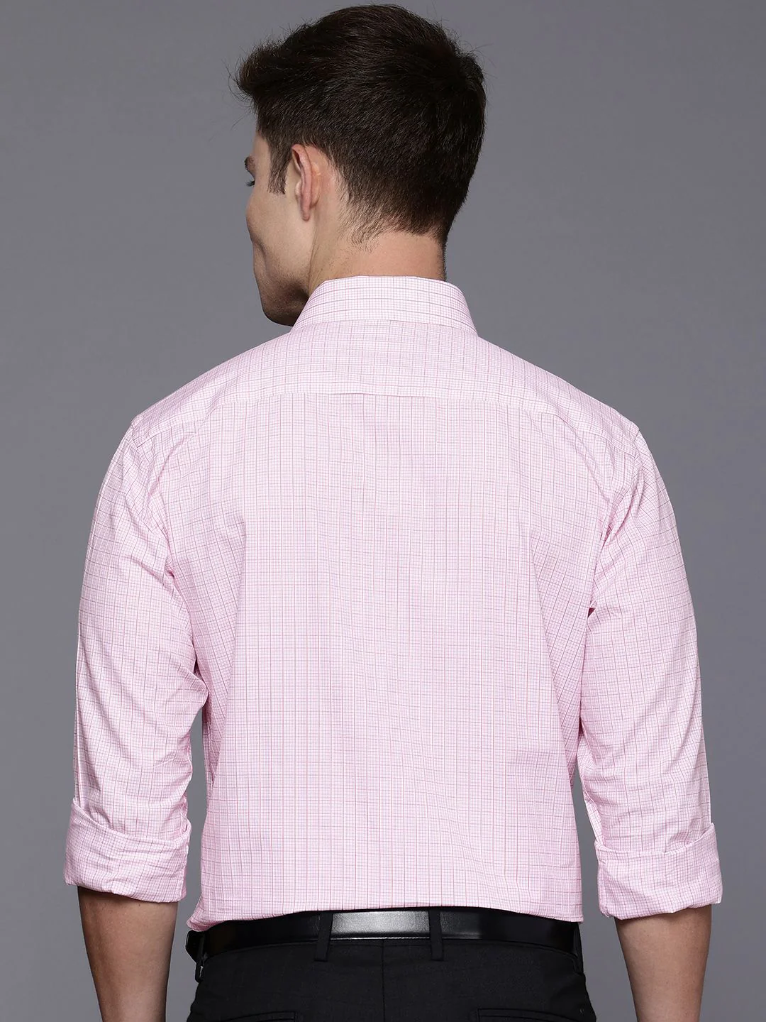 Raymond Pure Cotton Slim Fit Checked Formal Shirt - Image 4