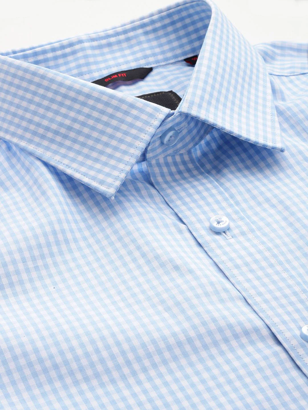 Raymond Pure Cotton Slim Fit Checked Formal Shirt - Image 2