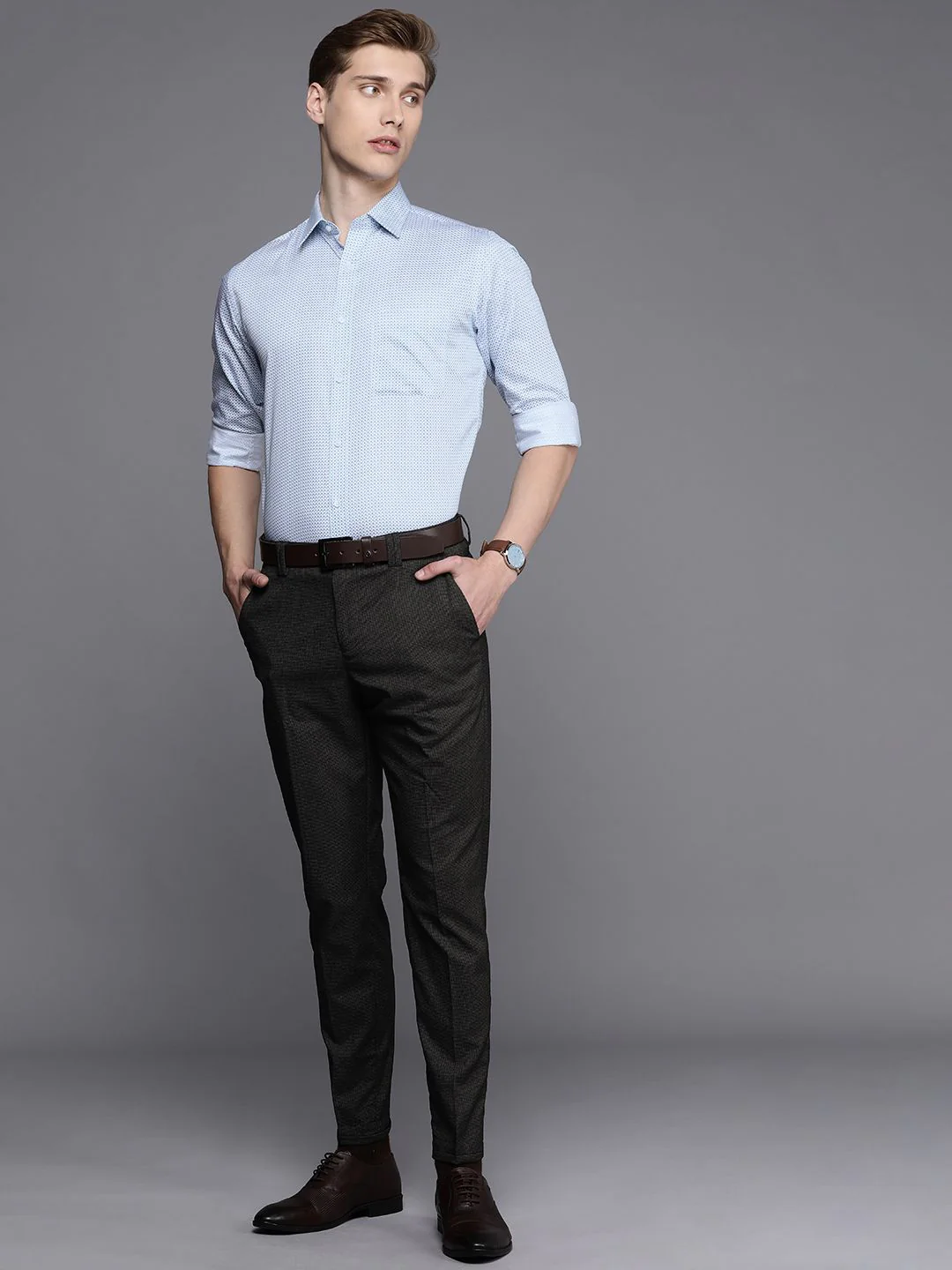Raymond Pure Cotton Slim Fit Floral Printed Formal Shirt - Image 6