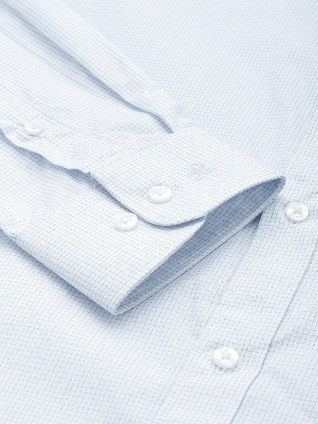Raymond Pure Cotton Slim Fit Micro Checks Opaque Formal Shirt - Image 3