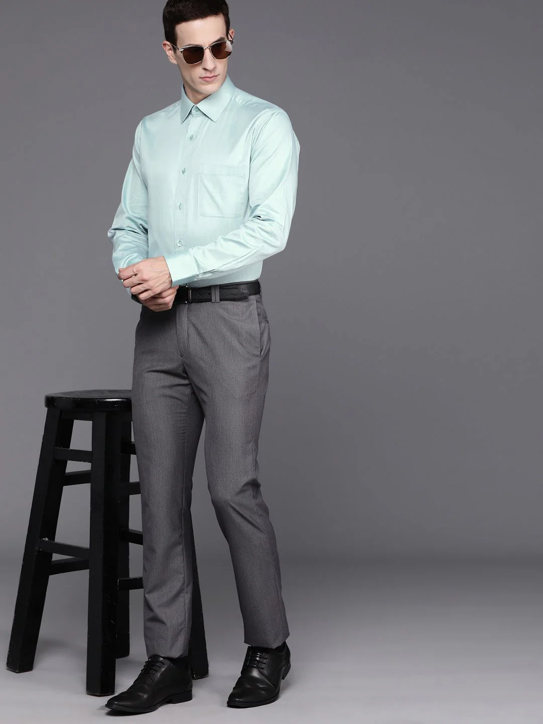 Raymond Pure Cotton Slim Fit Opaque Formal Shirt - Image 6