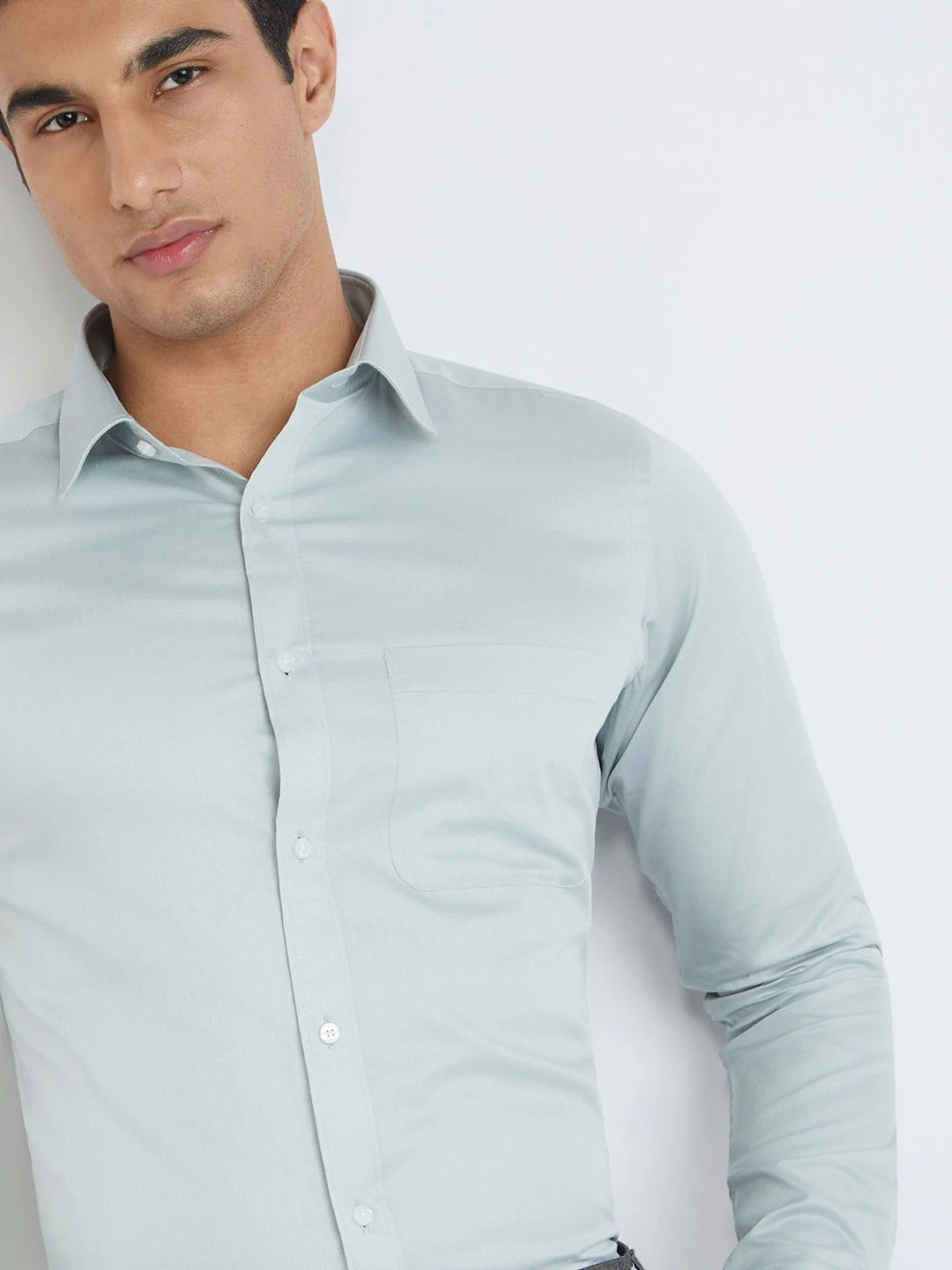 Raymond Pure Cotton Slim Fit Opaque Formal Shirt - Image 2