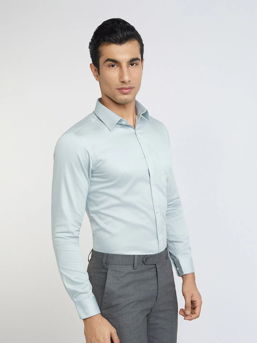 Raymond Pure Cotton Slim Fit Opaque Formal Shirt - Image 3