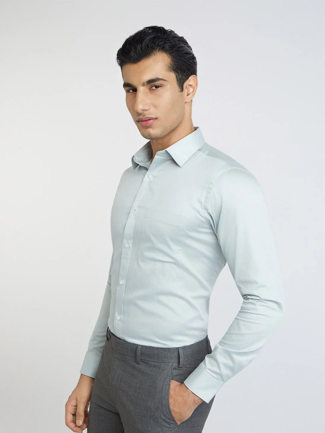 Raymond Pure Cotton Slim Fit Opaque Formal Shirt - Image 5