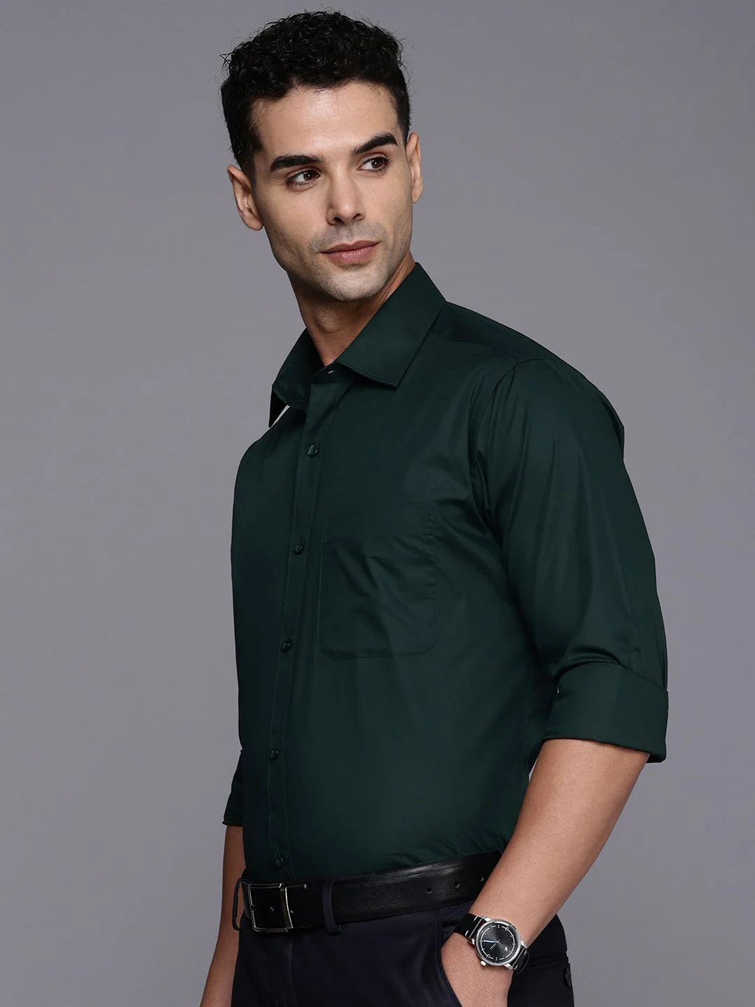 Raymond Pure Cotton Slim Fit Opaque Formal Shirt - Image 5