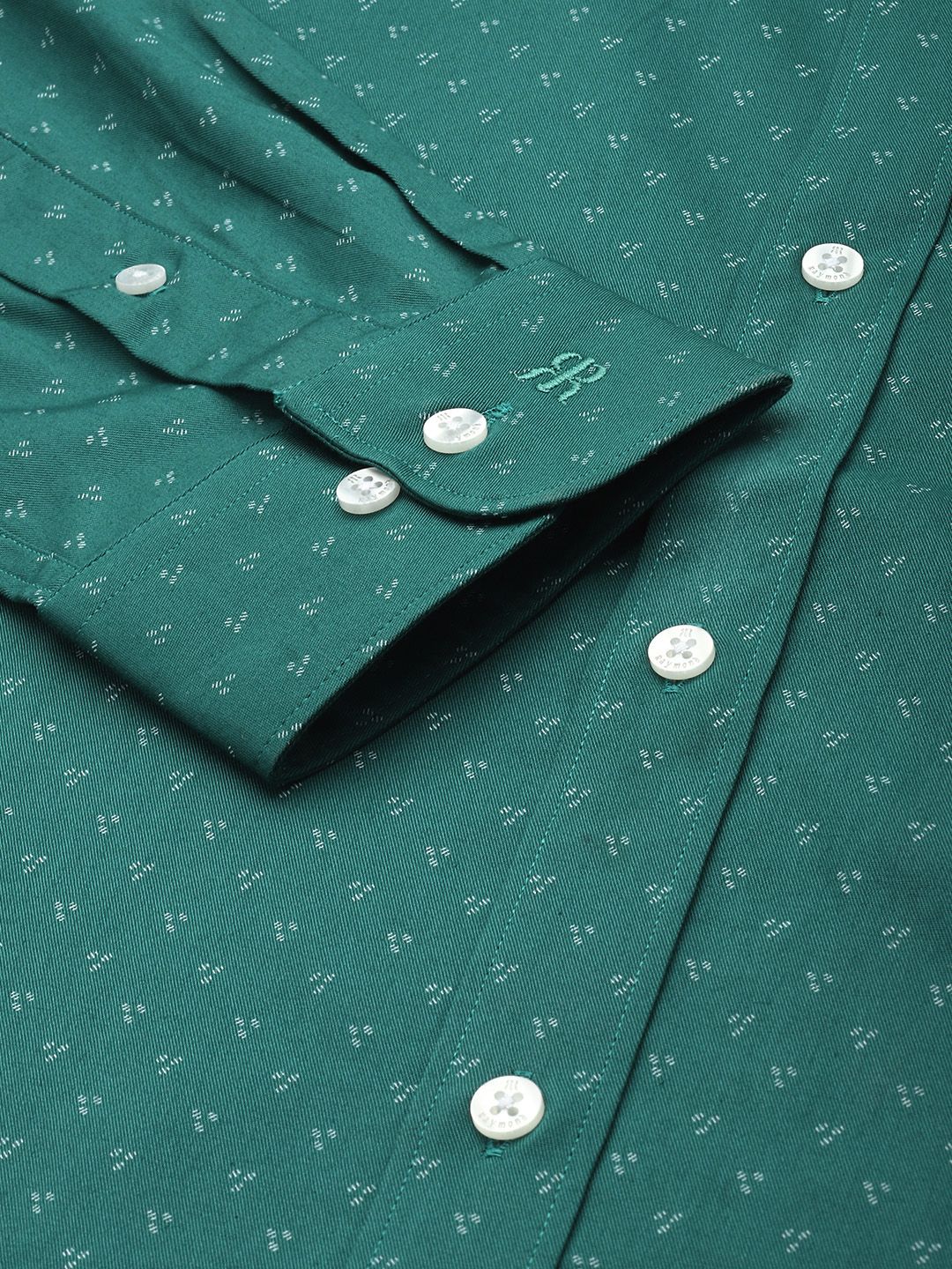 Raymond Pure Cotton Slim Fit Opaque Printed Formal Shirt - Image 3