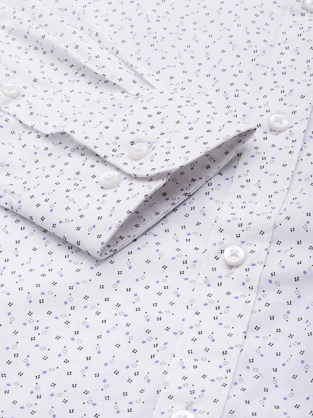 Raymond Pure Cotton Slim Fit Printed Formal Shirt - Image 3