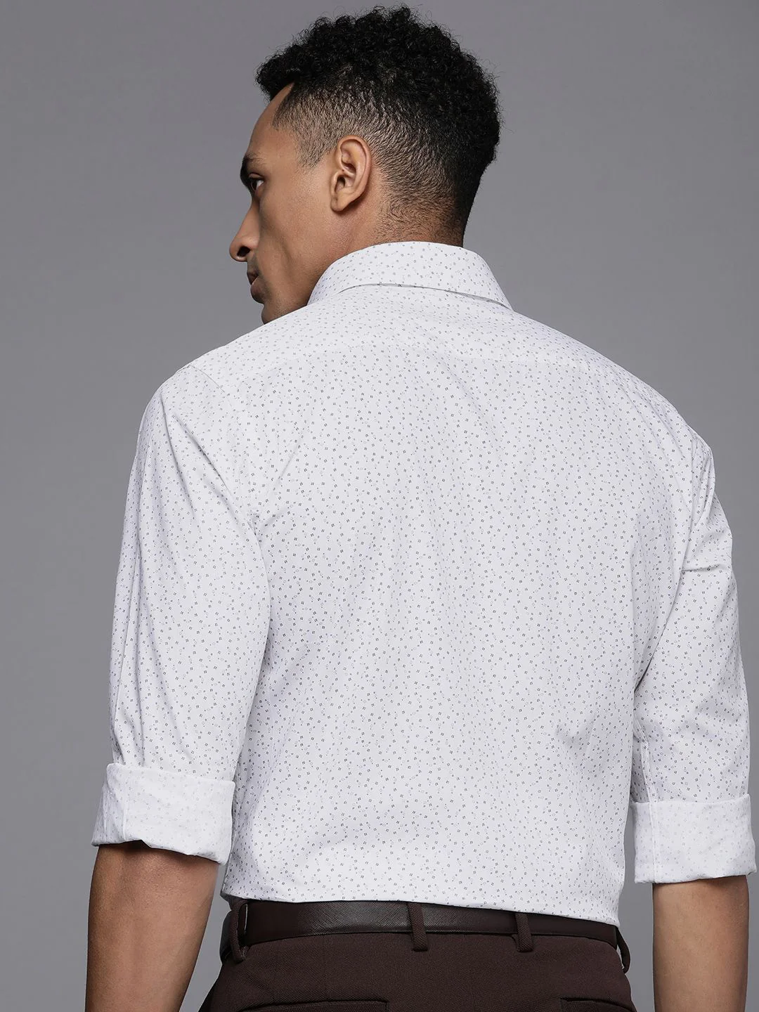 Raymond Pure Cotton Slim Fit Printed Formal Shirt - Image 4