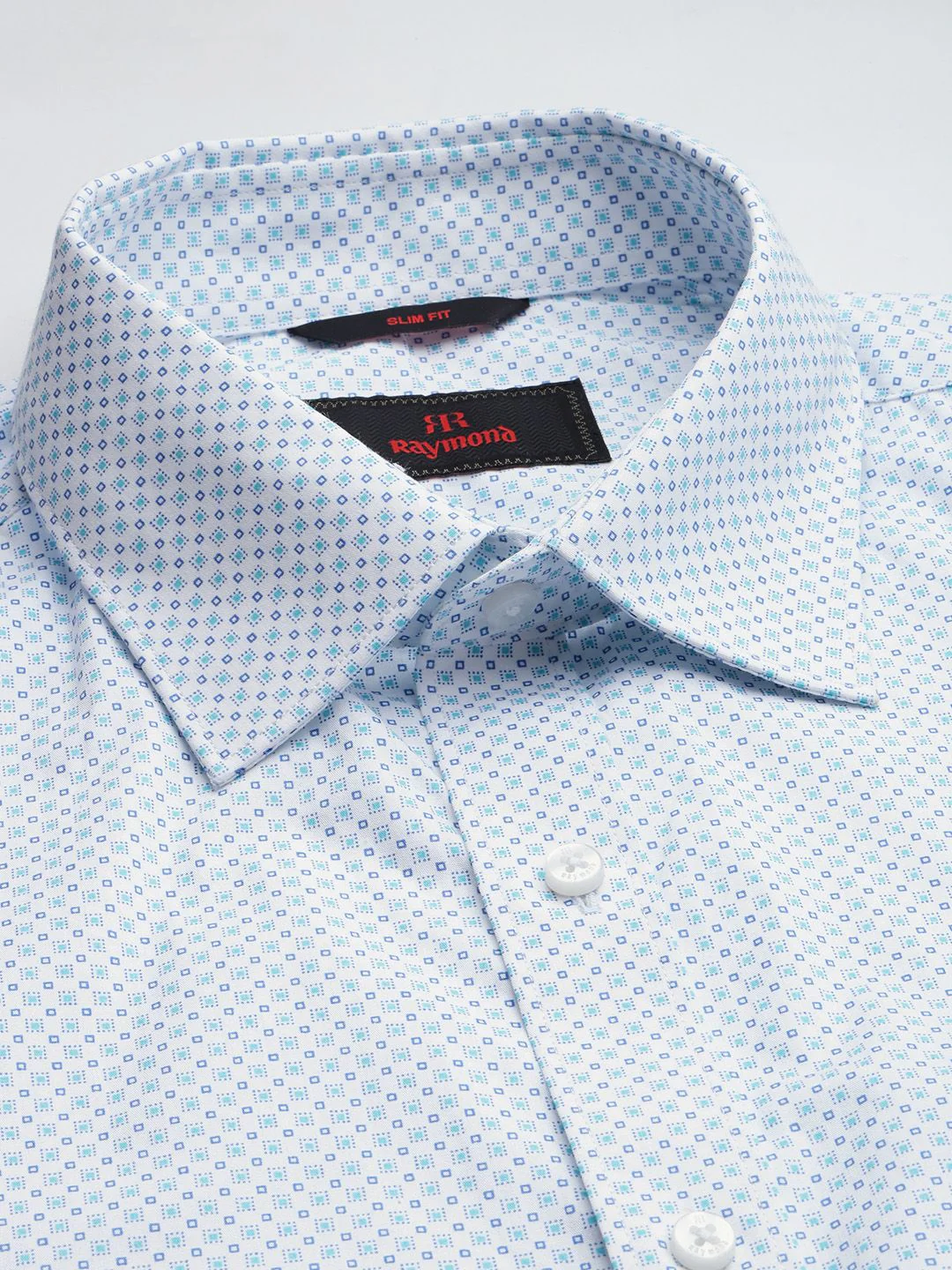 Raymond Pure Cotton Slim Fit Printed Formal Shirt - Image 2