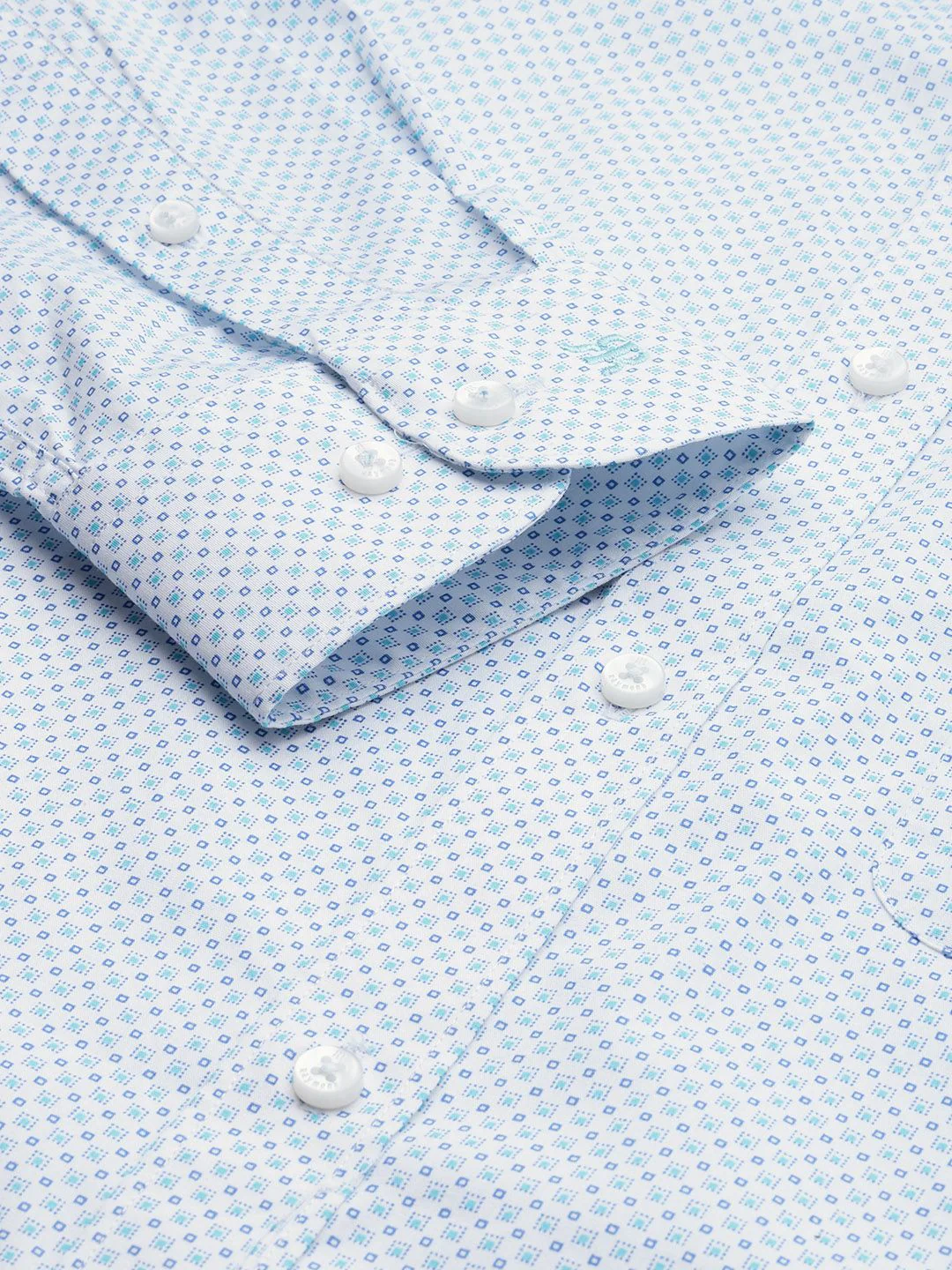 Raymond Pure Cotton Slim Fit Printed Formal Shirt - Image 3