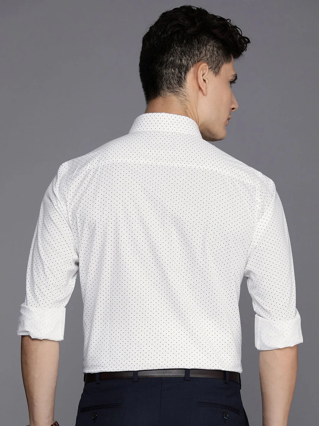 Raymond Pure Cotton Slim Fit Printed Formal Shirt - Image 4