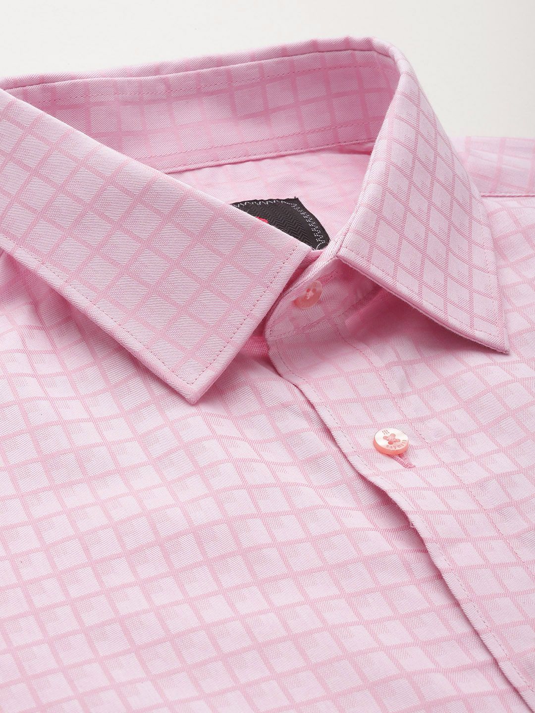 Raymond Pure Cotton Slim Fit Self-Checked Formal Shirt - Image 2